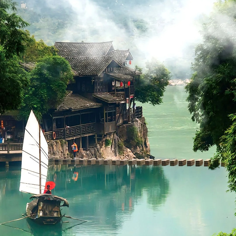 宜昌三峡人家一日游 [含门票 中转车 景区渡船 导游 往.